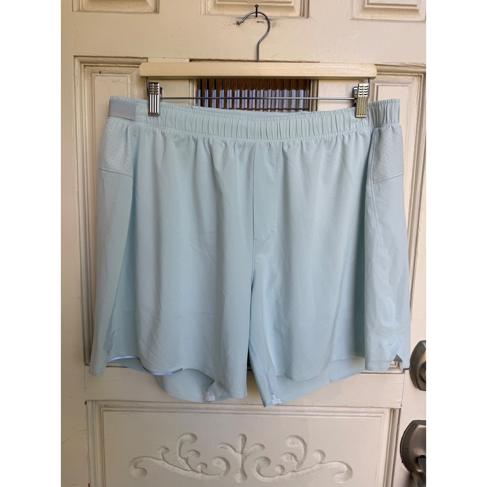 Lululemon Fast and Free‎ Lined Running Shorts Mens Light Blue Size XXL